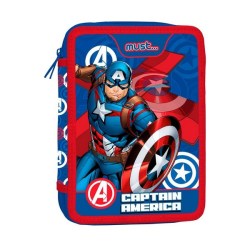 Captain America Κασετίνα Διπλή Γεμάτη Must (506237)