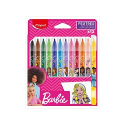 Maped Color Peps Barbie Μαρκαδόροι 12 Χρώματα Washable (845418)
